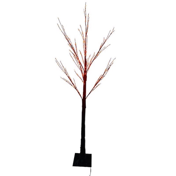 Celebrations Celebrations Orange/Purple 350 ct 5 ft. LED Prelit Spooky Tree Yard Decor SPTT5PLORA - main